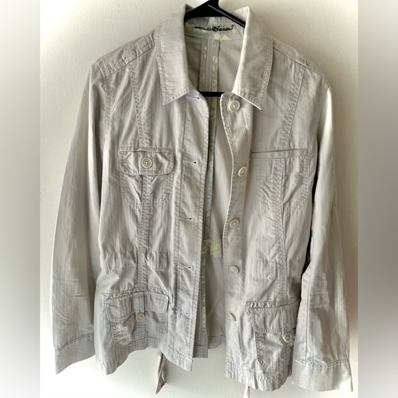 Eddie Bauer Beige Utility Jacket NWOT - Picture 1 of 2